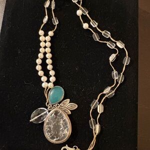 Silpada Silver and Turquoise Pendant Necklace